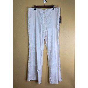 NWT Dkny Petite Mid-Rise Straight Slim Bootcut Career Pants - Ivory
